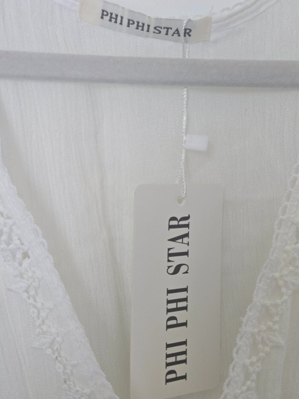 Phi Phi Star White Lace Boho Maxi Dress – Size M - Picture 4 of 9